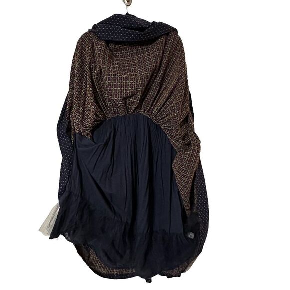 ModCloth Dress Blue Retro Full VNeck Sleeveless Pockets Fit & Flare Maxi Size 14 - Picture 10 of 14